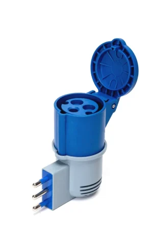 Ultimissimo Modello Adattatore Elettrico Industriale Spina Italiana 16a 220V Presa CEE Blu