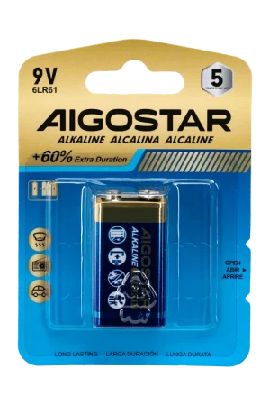 Batterie Aigostar Alcaline 9V Confezione da 1 Pila Alcaline Ordina Subito