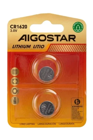 Super Prezzo Batteria a Bottone CR1620 3V 2 PZ Aigostar