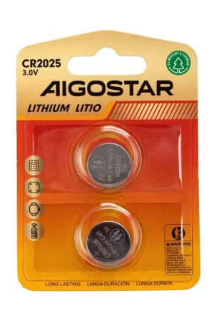 Batteria a Bottone CR2025 3V 2 PZ Aigostar Offerta