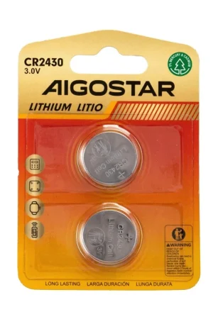 Batteria a Bottone CR2430 3V 2 PZ Aigostar Spedizione Espresso