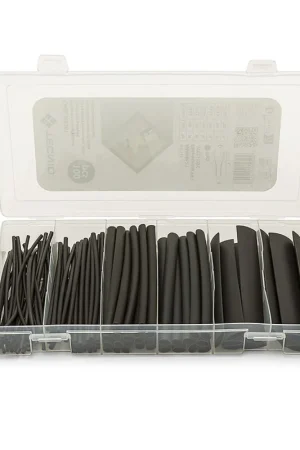 Vendita Finale Kit di 100 Guaine Termorestrigenti 6 Misure Assortite Nero