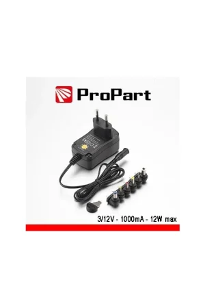 Subito Disponibile ProPart Alimentatore Switching Multitensione 3-12V 1000mA 12W max