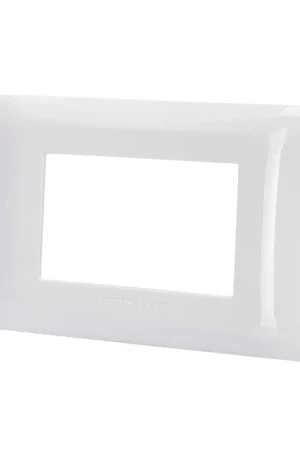 Ultime Pezzi Placca 3 Moduli Bianca In Plastica Compatibile Bticino Matix