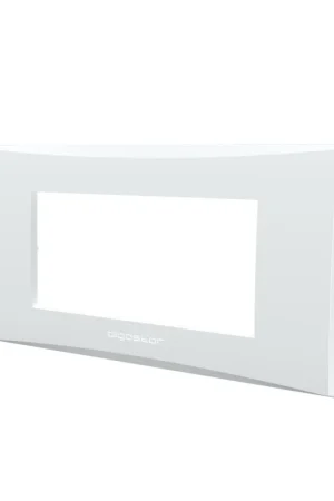 Ultimissimo Modello Placca 4 Moduli Bianca In Plastica Compatibile Vimar Plana