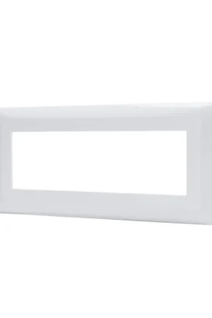 Subito Disponibile Placca 6 Moduli Bianca In Plastica Compatibile Bticino Matix
