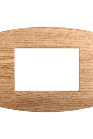 Spedizione Espresso Placca in Plastica Legno Scuro Compatibile Bticino Living Light 3 - 4 - 7 Posti