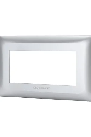 Bestseller Placca 4 Moduli Argento In Plastica Compatibile Bticino Matix