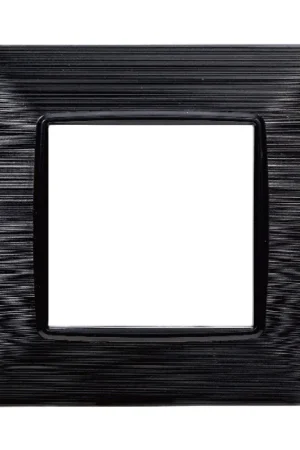 Vendita Finale Placca in Plastica Nera Satinata Compatibile Vimar Plana 2 - 3 - 4 - 7 Posti