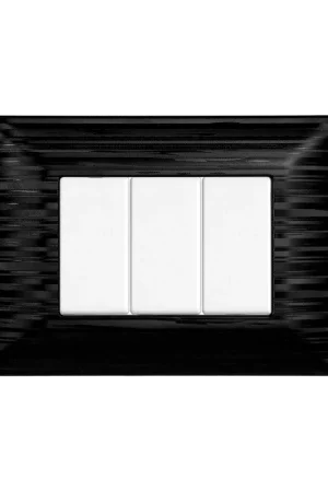 Affare Placca in Plastica Satinata Nera Compatibile Bticino Matix 3 - 4 - 6 Posti