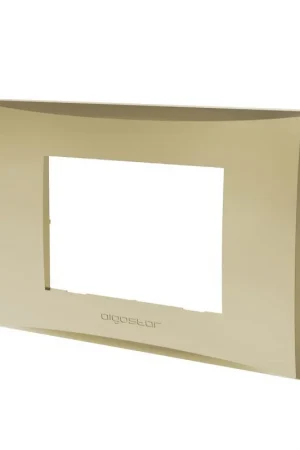 Acquista Ora Placca 3 Moduli Champagne In Plastica Compatibile Vimar Plana