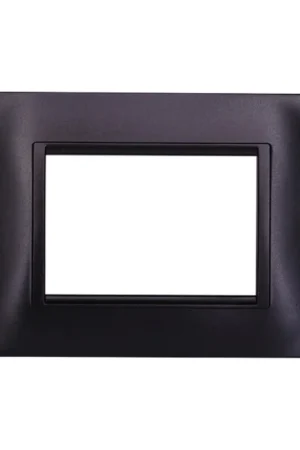 Ultime Pezzi Placca in Plastica Quadrata Nera Compatibile Living Light 3 - 4 - 7 Posti