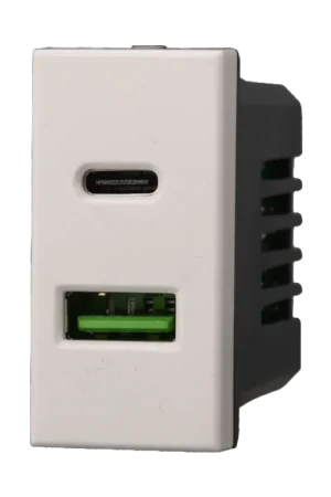 Non Perdere Presa USB 2 in 1 USB + TYPE - C 3.1AMH Compatibile Bticino Axolute