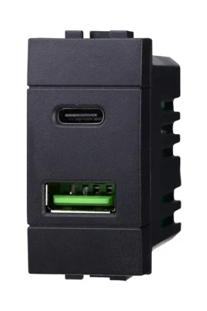 Subito Disponibile Presa USB 2 In 1 USB+TYPE-C 3.1AMH Bticino Living Light LN3002