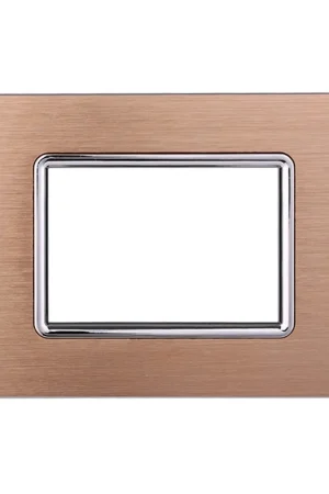 Acquista Ora Placca in Alluminio Oro Compatibile Bticino Living Light 3 - 4 - 7 Posti