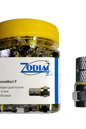 Connettori Antenna F in Barattolo F 6 mm C-ORING Zodiac Pack 100 Pezzi Compra Adesso