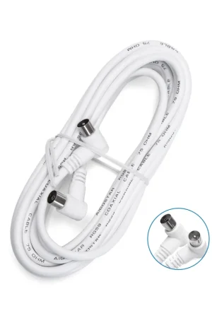 A Buon Prezzo Cavo TV Per Antenna Maschio/Femmina 5mt Bianco Aigostar