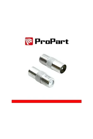 A Buon Prezzo Adattatore Antenna TV 75 Propart &Omega; Spina TV 9.5mm - Presa F metallica