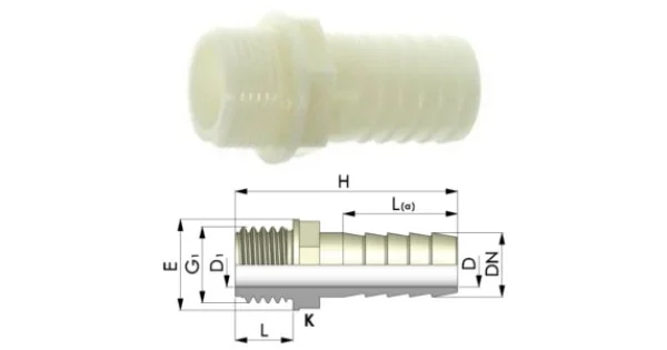 PORTAGOMMA DIRITTO MASCHIO 3/4X20 Must-Have