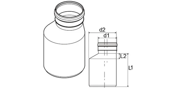 AUMENTATORE X SCARICO D.40-50 Consegna Rapida