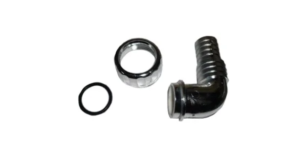 CURVA X ATTACO LAVATRICE C/CALOTTA 1" ABS CROMATA Super Prezzo