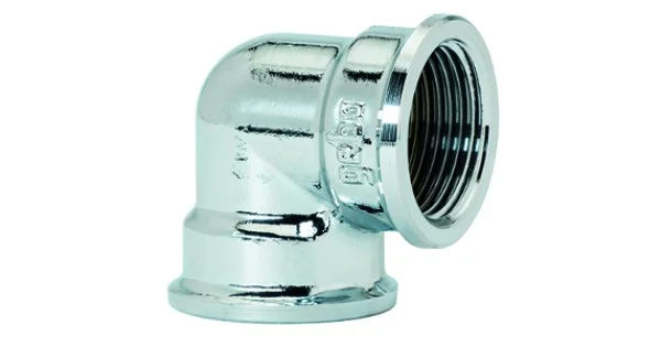 GOMITO FF 3/8 OTTONE CROMATO Nuova Collezione