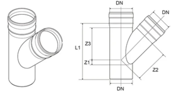 RACCORDO A Y D.32 45 GRADI Nuova Collezione