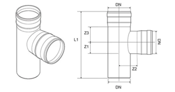RACCORDO A T D.32 87 GRADI Reso Gratuito