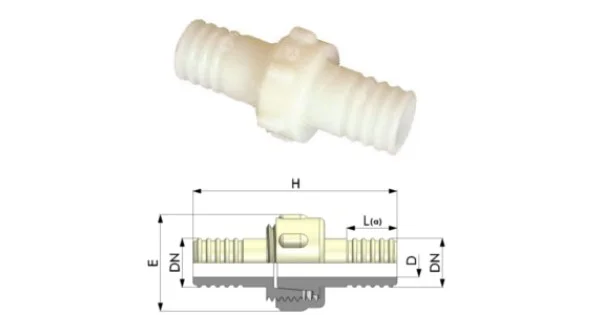 GIUNTO 3 PZ. IN NYLON D.40 Pagamento Sicuro