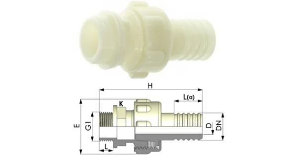 RACCORDO 3 PZ. DIRITTO 1"1/4X35 Ultime Pezzi