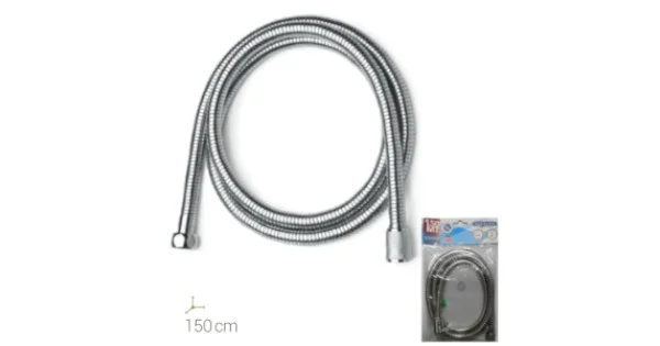 FLESSIBILE DOCCIA CROMATO ECOFLEX CM.150 (DOPPIA AGGRAFFATURA) Solo Oggi