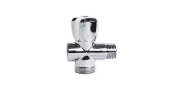 RUBINETTO A CROCERA 3 VIE X LAVATRICE 1/2X3/4 CROMATO Professionale