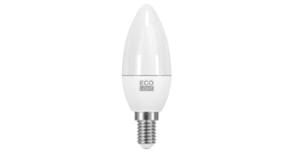 Ultime Pezzi LAMPADINA CANDELA A LED ECOLIGHT 3W E14 250 LUMEN 6400K