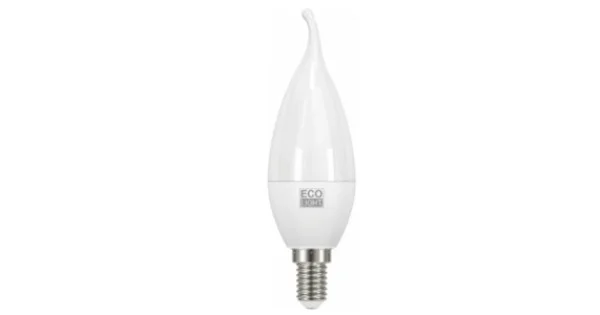 Acquista Ora LAMPADINA COLPO DI VENTO A LED ECOLIGHT 5,6W E14 470 LUMEN 3000K