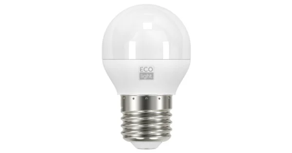 Ultime Pezzi LAMPADINA MINI GLOBO A LED ECOLIGHT 8W E27 806 LUMEN 3000K