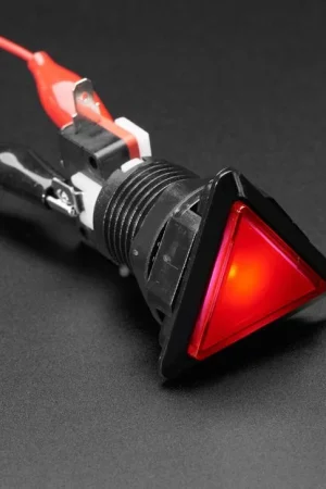 Adafruit Pulsante triangolare illuminato a LED, noto anche come pulsanti fantascientifici degli anni '60 Quantità Limitata