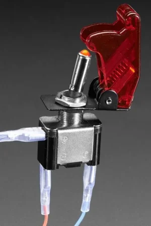 Super Prezzo Adafruit Interruttore a levetta illuminato con copertura - Rosso