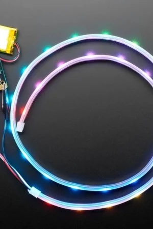 Striscia LED Adafruit NeoPixel con morsetti a coccodrillo - 30 LED/metro Nuovo Arrivo