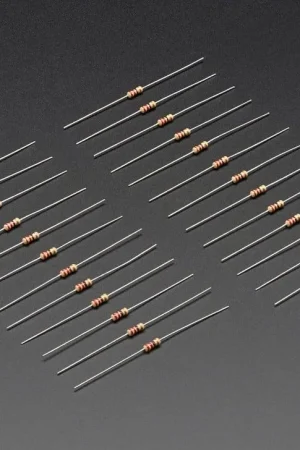 Adafruit Resistori passanti - 220 ohm 5% 1/4W - Confezione da 25 Soddisfatti O Rimborsati