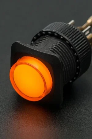 Adafruit Pulsante illuminato da 16 mm - Interruttore di accensione/spegnimento a scatto giallo Non Perdere