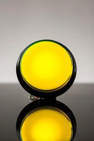 Adafruit Pulsante Arcade grande con LED - 60 mm giallo Soddisfatti O Rimborsati