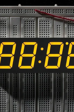 Adafruit Display dell'orologio giallo a 7 segmenti - altezza cifre 1,2" Spedizione Gratuita