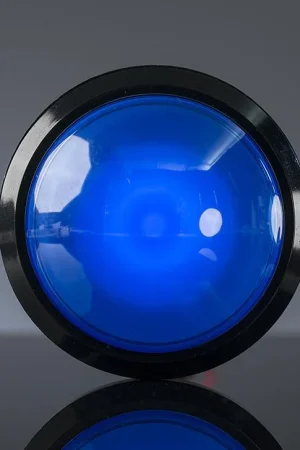 Adafruit Pulsante arcade massiccio con LED - 100 mm blu Spedito Oggi