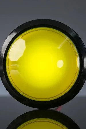 Vendita Finale Adafruit Pulsante arcade massiccio con LED - 100 mm giallo