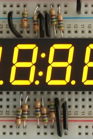 Subito Disponibile Adafruit Display dell'orologio a 7 segmenti giallo - altezza cifre 0,56"