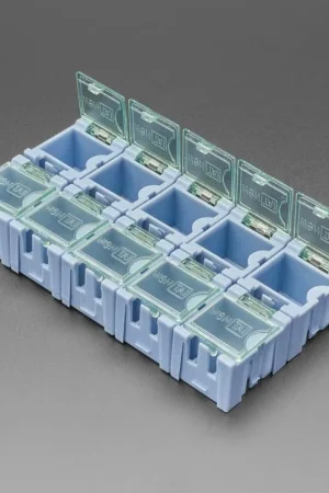 Ultimissimo Modello Adafruit Tiny Modular Snap Boxes - Archiviazione componenti SMD - Confezione da 10