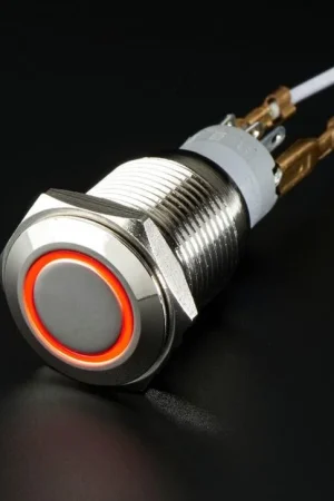 Adafruit Pulsante in metallo robusto con anello LED rosso Nuovo Arrivo