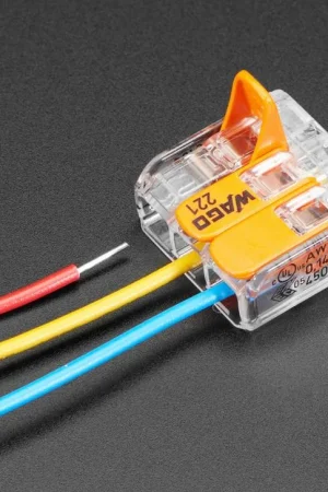 Adafruit Connettore a blocco a 3 fili a scatto (12-24 AWG) - Confezione da 3 Promozione Esclusiva