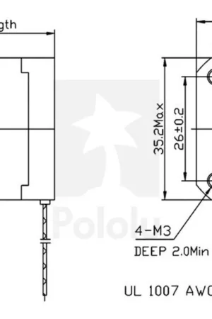 Subito Disponibile Pololu Motore passo-passo: bipolare, 200 passi/giro, 35×28 mm, 10 V, 0,5 A/fase